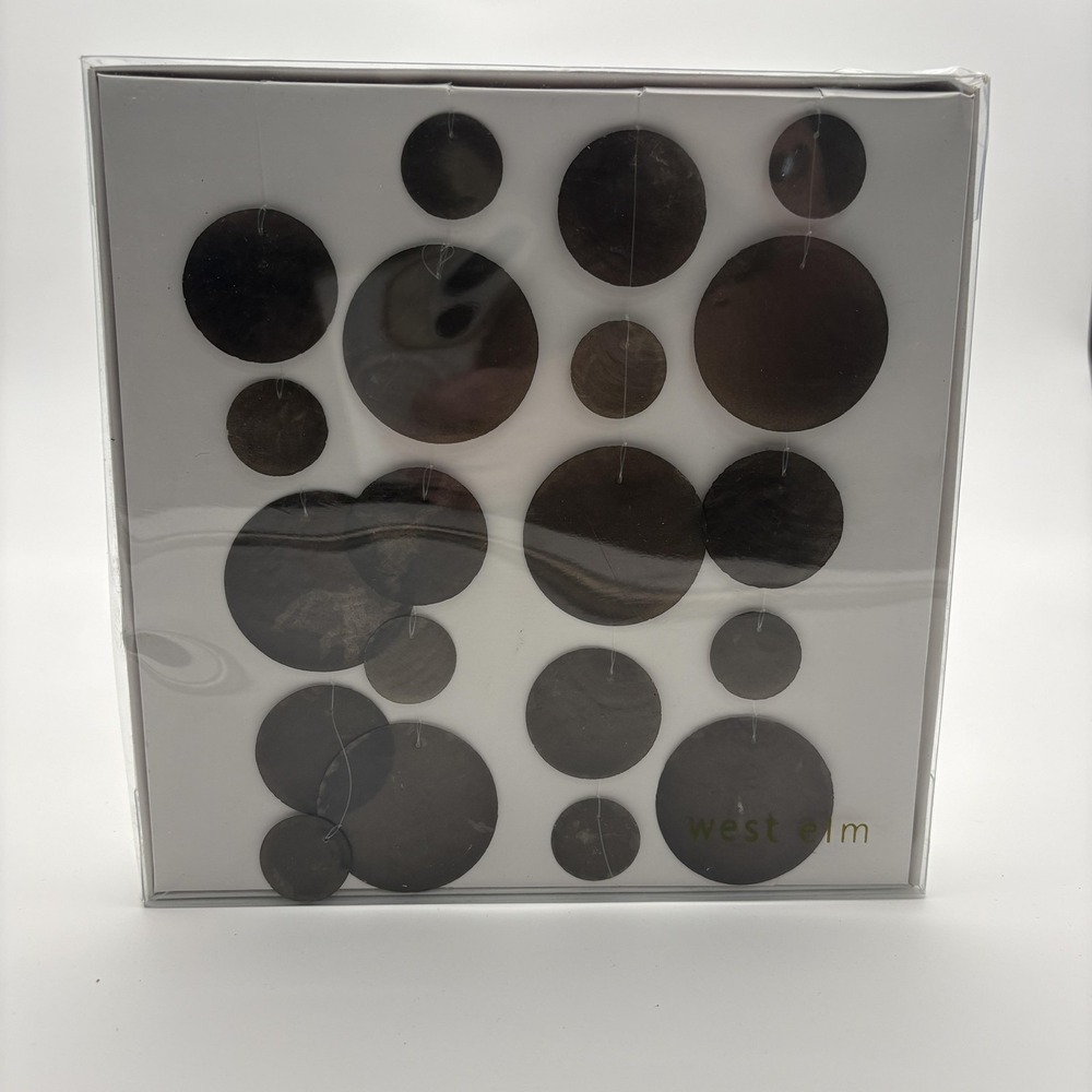 West Elm Abstract Circles Print Small Brown Modern Geometric Wall Art Decor
